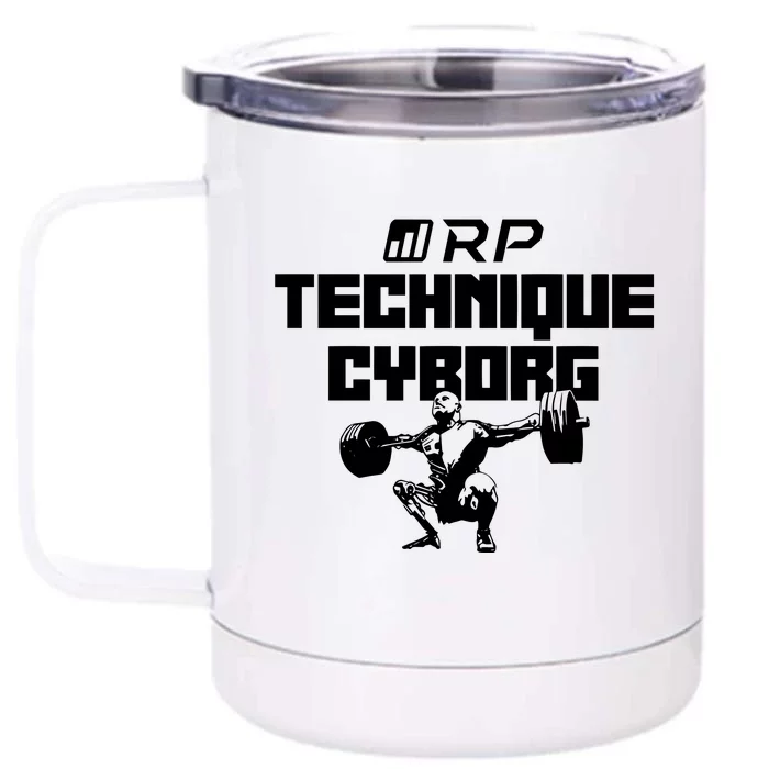 Michael Israetel Wearing Technique Cyborg Front & Back 12oz Stainless Steel Tumbler Cup