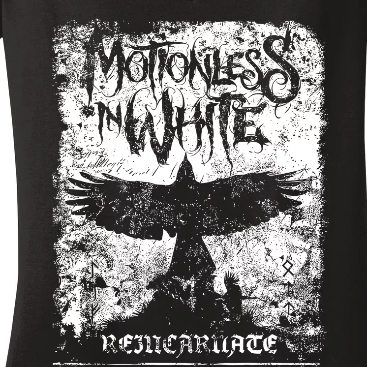 Motionless In White Reincarnate Crow Women's V-Neck T-Shirt