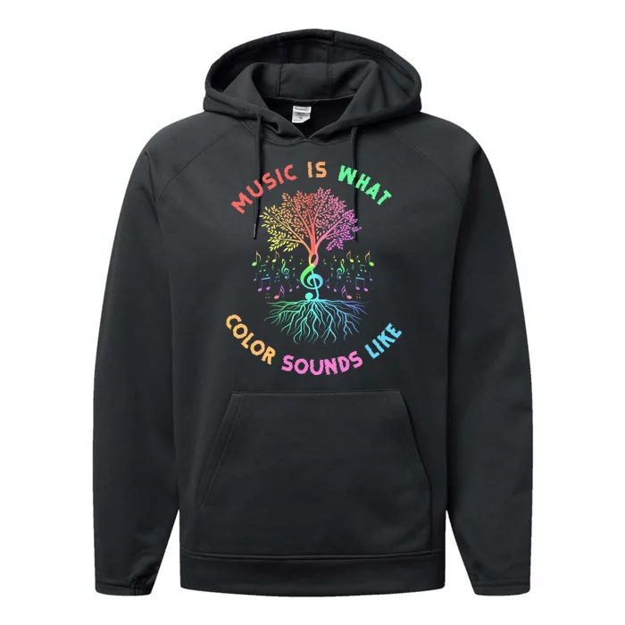 Music Is What Color Sounds Like Performance Fleece Hoodie