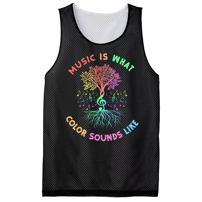 Music Is What Color Sounds Like Mesh Reversible Basketball Jersey Tank