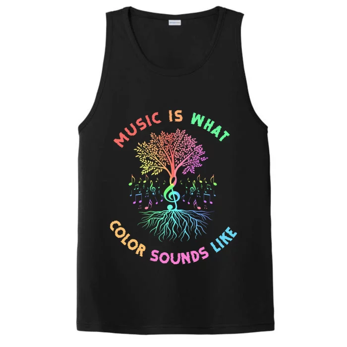 Music Is What Color Sounds Like Performance Tank