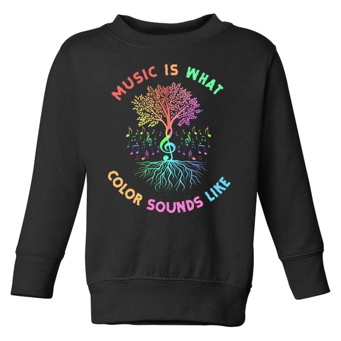 Music Is What Color Sounds Like Toddler Sweatshirt