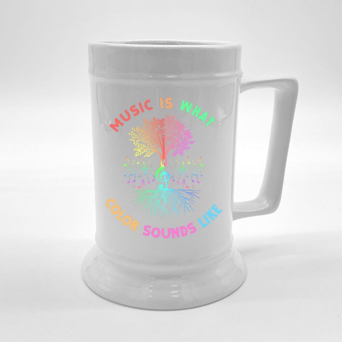 Music Is What Color Sounds Like Front & Back Beer Stein