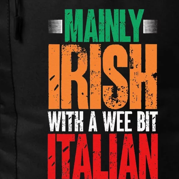 Mainly Irish With A Wee Bit Italian Funny Irish Italian Daily Commute Backpack