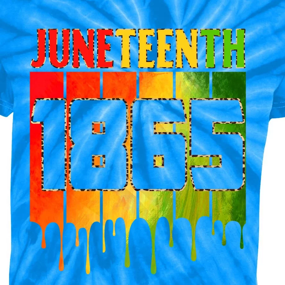 Melanin Juneteenth 1865 Black Freedom African American Blm Cool Gift Kids Tie-Dye T-Shirt