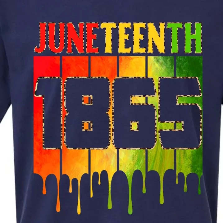 Melanin Juneteenth 1865 Black Freedom African American Blm Cool Gift Sueded Cloud Jersey T-Shirt