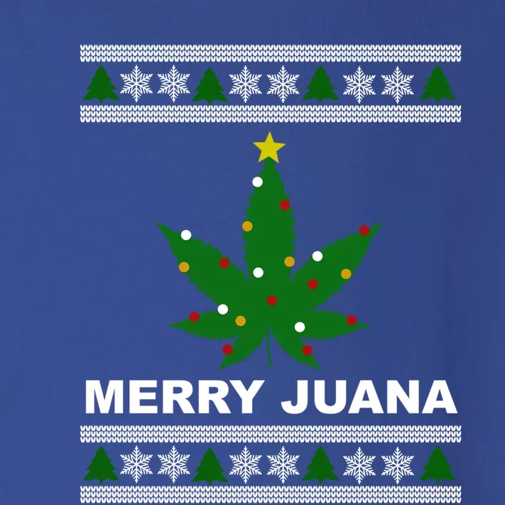 Merry Juana 420 Cannabis Weed Marijuana Ugly Christmas Cool Gift Toddler Long Sleeve Shirt