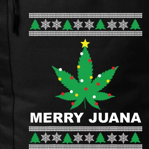 Merry Juana 420 Cannabis Weed Marijuana Ugly Christmas Daily Commute Backpack