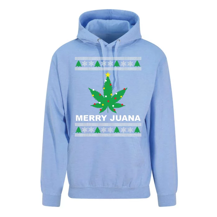 Merry Juana 420 Cannabis Weed Marijuana Ugly Christmas Unisex Surf Hoodie