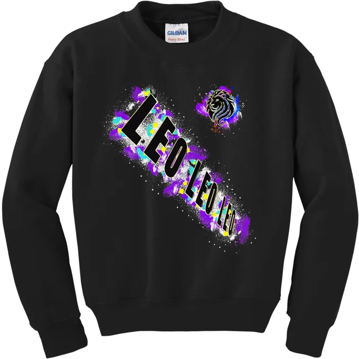 Milwaukee July And August Birthday Zodiac Leo Lion Kids Sweatshirt