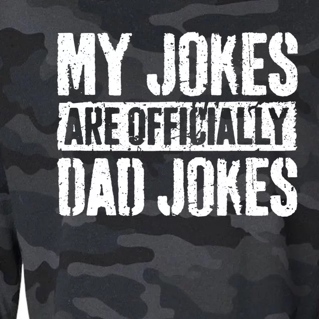 My Jokes Are Officially Dad Jokes Fathers Day Cropped Pullover Crew