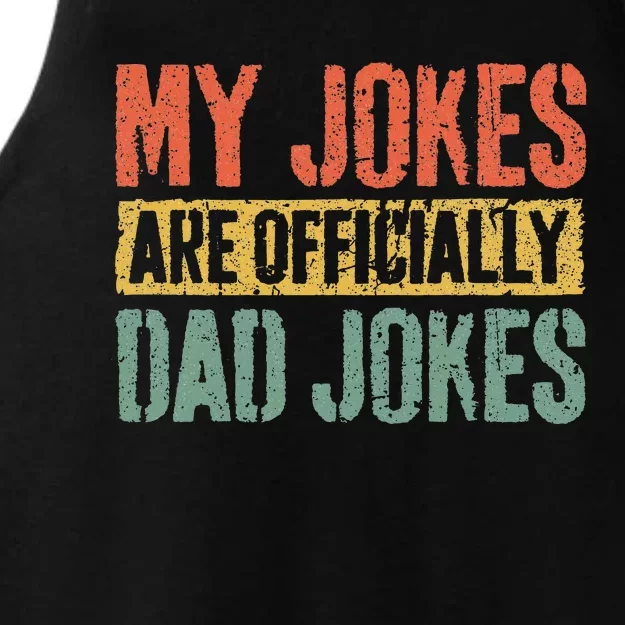 My Jokes Are Officially Dad Jokes Ladies Tri-Blend Wicking Tank