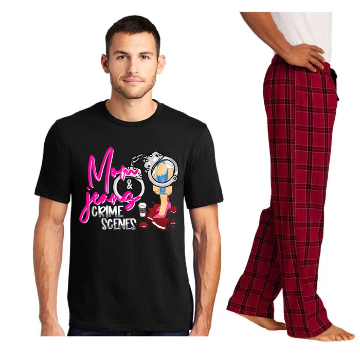 Mom Jeans And Crime Scenes True Crime Shows Junkie Gift Pajama Set