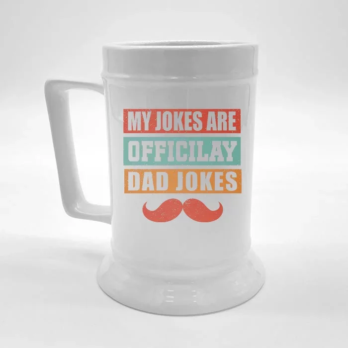 My Jokes Are Y Father T Front & Back Beer Stein