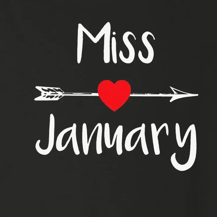 Miss January Birthday Month Celebration Toddler Long Sleeve Shirt