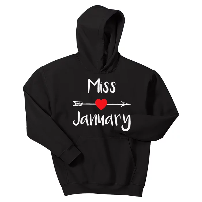 Miss January Birthday Month Celebration Kids Hoodie