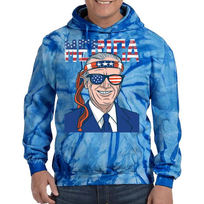 Merica Joe Biden 4th Of July Patriotic American Bandana Meaningful Gift Tie Dye Hoodie