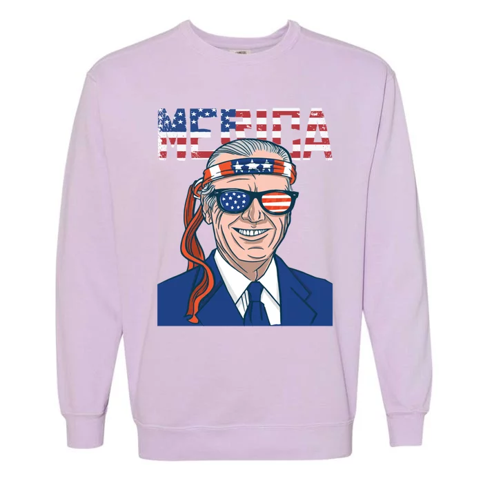 Merica Joe Biden 4th Of July Patriotic American Bandana Meaningful Gift Garment-Dyed Sweatshirt