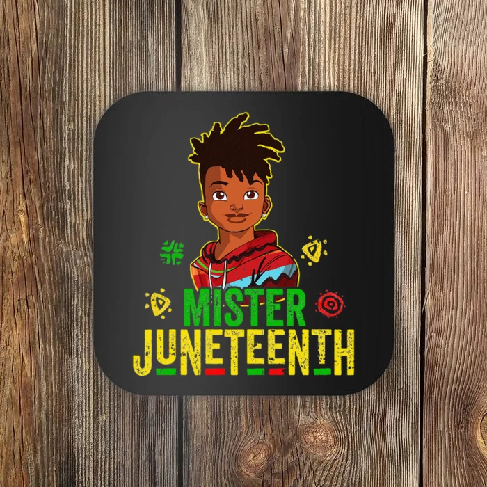 Mister Juneteenth Brown Skin King Cool Coaster