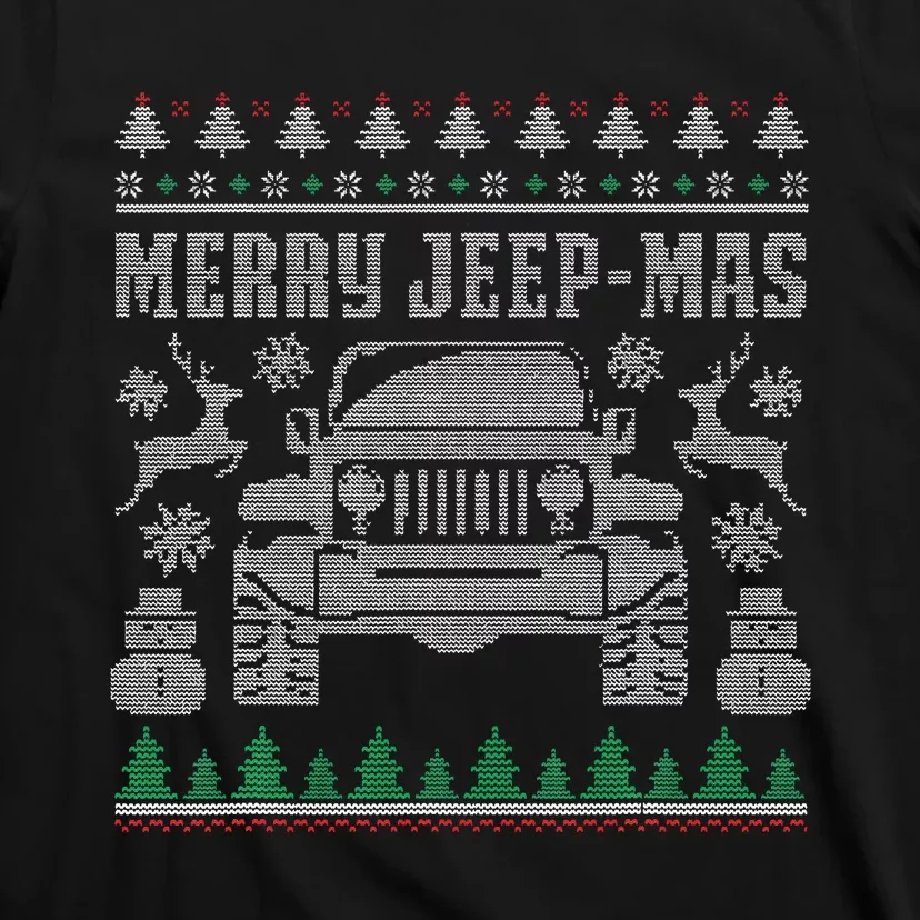 Merry Jeepmas Buffalo Plaid Christmas Xmas Gifts T-Shirt