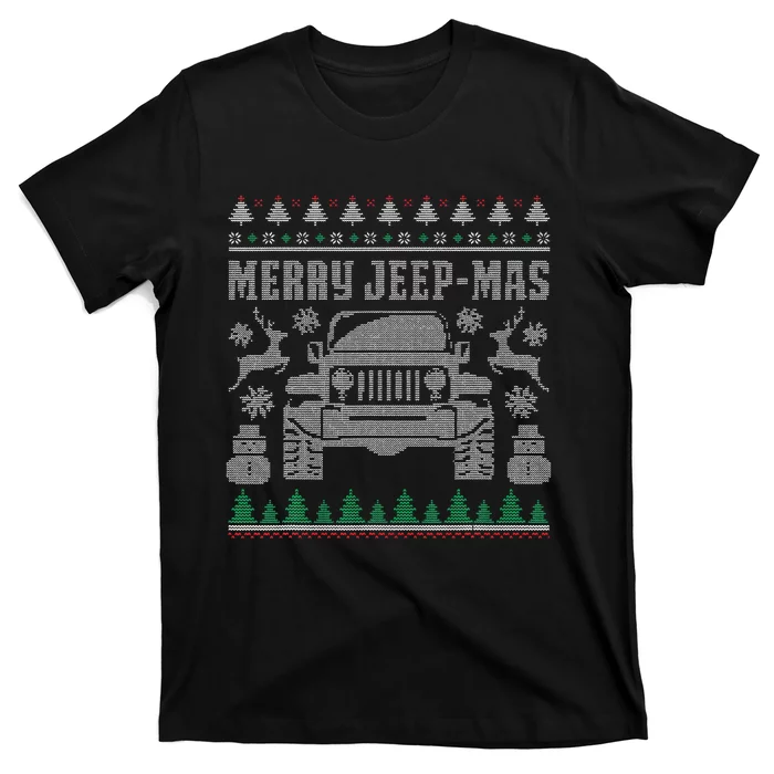 Merry Jeepmas Buffalo Plaid Christmas Xmas Gifts T-Shirt