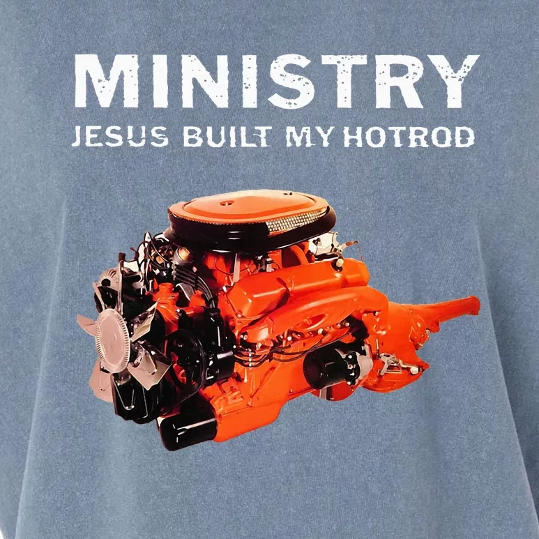 Ministry Jesus Built My Hotrod Garment-Dyed Women's Muscle Tee