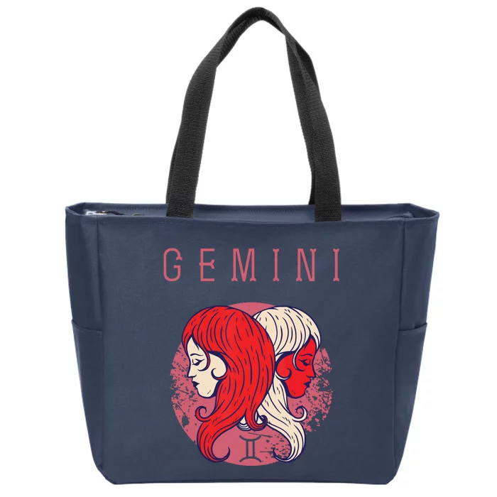 May June Birthday Gemini Astrological Sign Twin Zodiac Zip Tote Bag