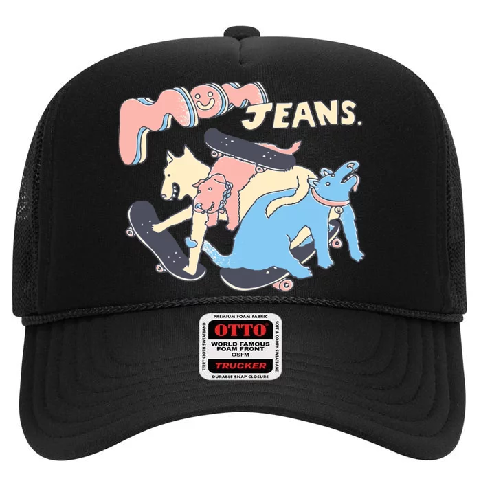 Mom Jeans Band Puppy Love Classic Premium High Crown Mesh Trucker Hat