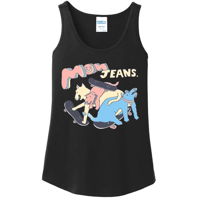 Mom Jeans Band Puppy Love Classic Premium Ladies Essential Tank