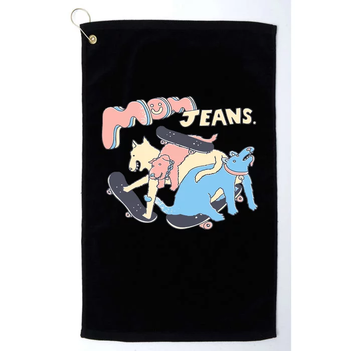 Mom Jeans Band Puppy Love Classic Premium Platinum Collection Golf Towel