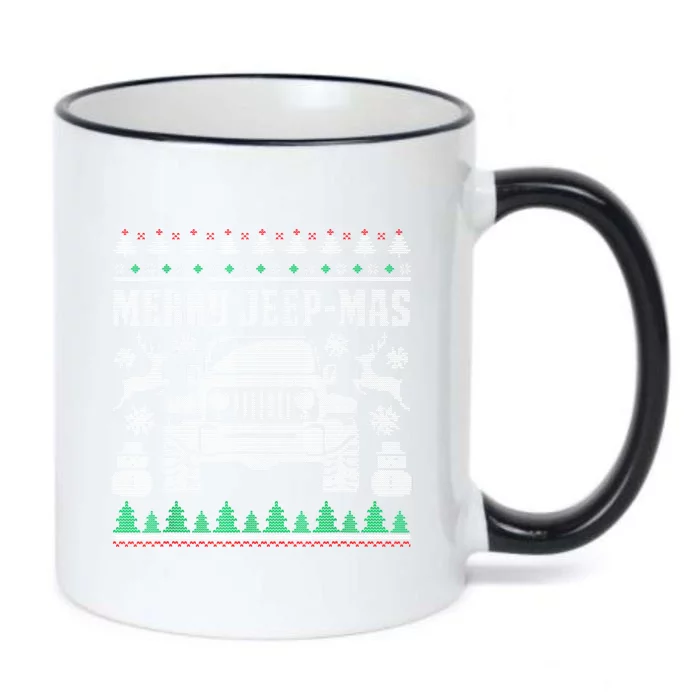 Merry Jeepmas Buffalo Plaid Christmas Xmas Gifts Black Color Changing Mug