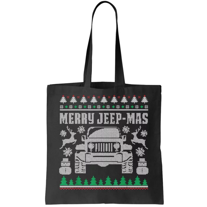 Merry Jeepmas Buffalo Plaid Christmas Xmas Gifts Tote Bag