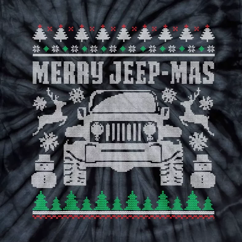 Merry Jeepmas Buffalo Plaid Christmas Xmas Gifts Tie-Dye T-Shirt