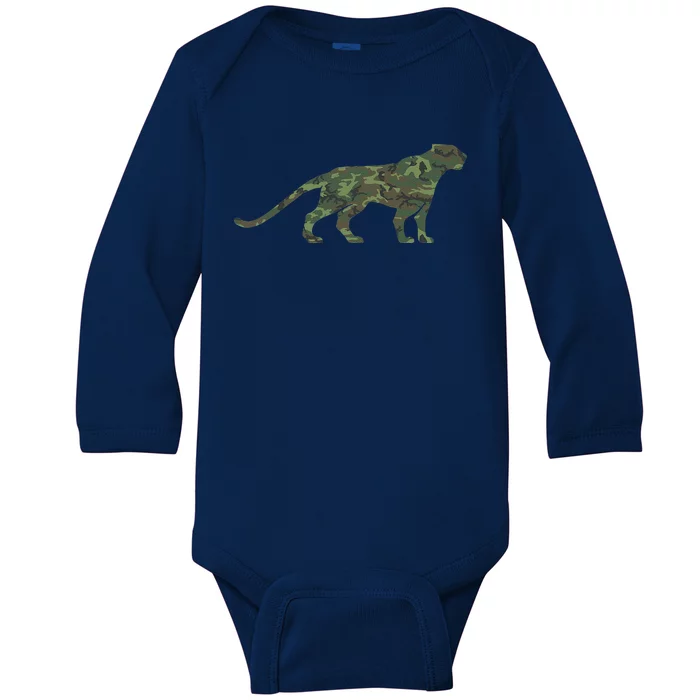 Military Jaguar Camo Print Us Panther Veteran Baby Long Sleeve Bodysuit