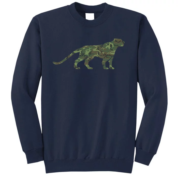 Military Jaguar Camo Print Us Panther Veteran Tall Sweatshirt