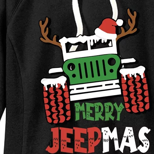 Merry Jeepmas Christmas Truck Christmas Xmas Cars Enthusiast Great Gift Women's Fleece Hoodie