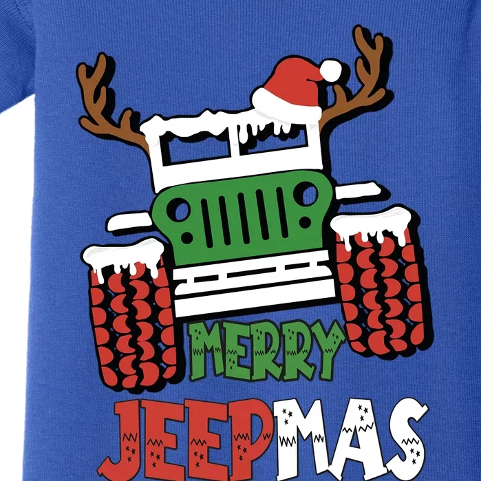 Merry Jeepmas Christmas Truck Christmas Xmas Cars Enthusiast Great Gift Baby Bodysuit