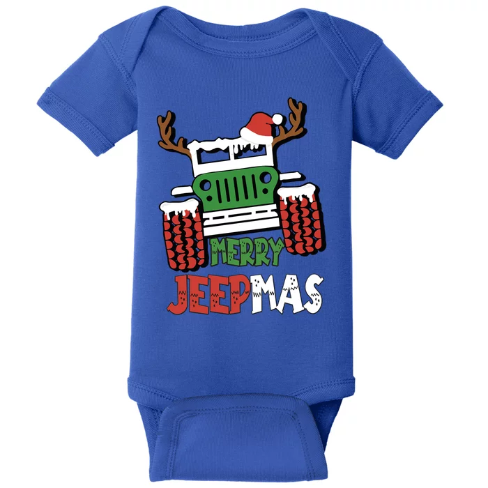 Merry Jeepmas Christmas Truck Christmas Xmas Cars Enthusiast Great Gift Baby Bodysuit