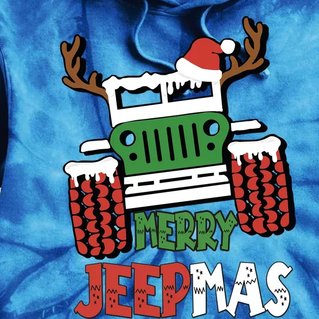 Merry Jeepmas Christmas Truck Christmas Xmas Cars Enthusiast Great Gift Tie Dye Hoodie