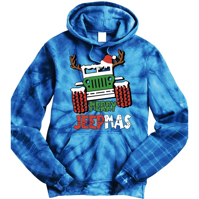 Merry Jeepmas Christmas Truck Christmas Xmas Cars Enthusiast Great Gift Tie Dye Hoodie