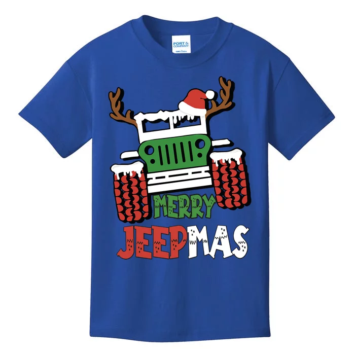 Merry Jeepmas Christmas Truck Christmas Xmas Cars Enthusiast Great Gift Kids T-Shirt