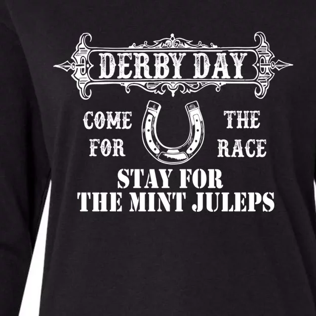 Mint Juleps Derby Horse Racing Kentucky Ky Cute Gift Womens Cotton Relaxed Long Sleeve T-Shirt