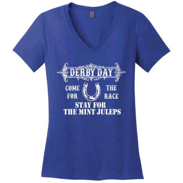 Mint Juleps Derby Horse Racing Kentucky Ky Cute Gift Women's V-Neck T-Shirt