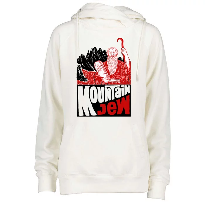 Mountain Jew Funny Womens Funnel Neck Pullover Hood