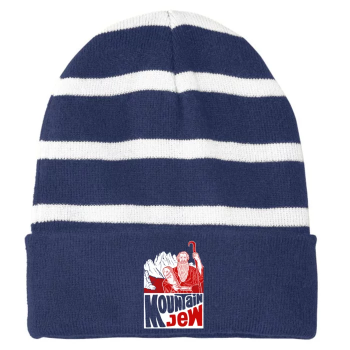 Mountain Jew Funny Striped Beanie with Solid Band