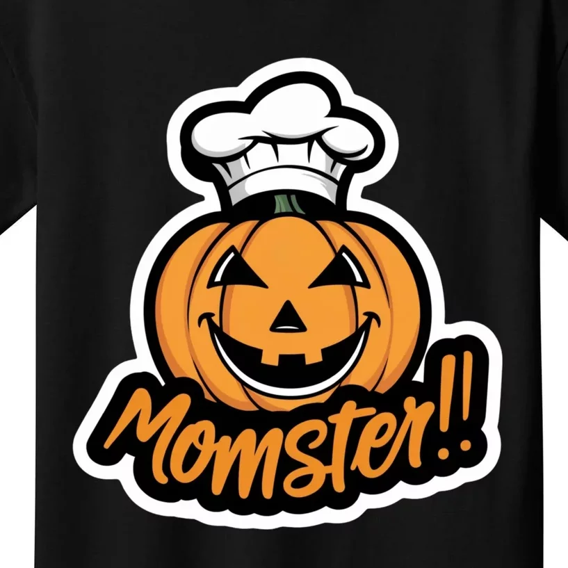 Momster Jackolantern Funny Halloween Design For Moms Kids T-Shirt