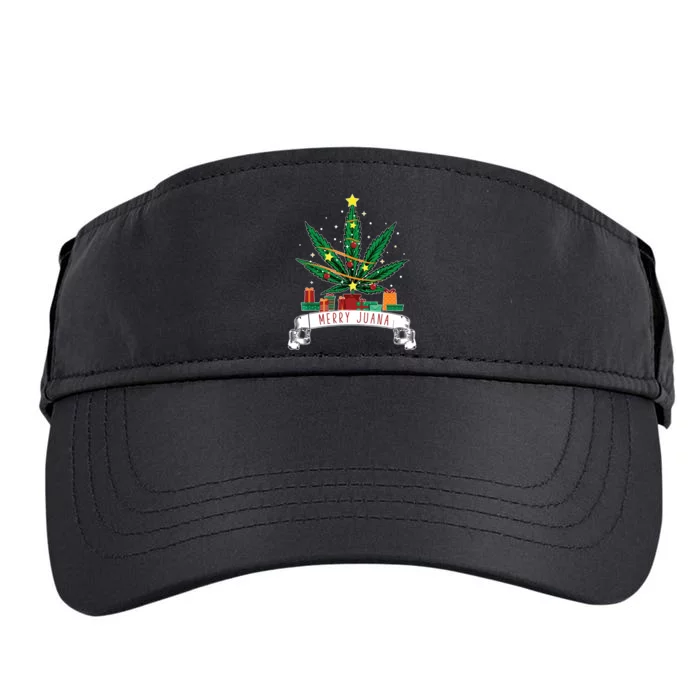 Merry Juana Funny Holiday Christmas Marijuana Weed Stoner Adult Drive Performance Visor