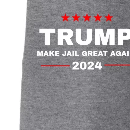 Make Jail Great Again Donald Trump Funny 2024 Election Cute Gift Doggie 3-End Fleece Hoodie