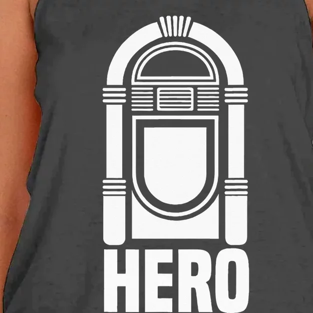 Music Jukebox Hero Gift For Music Karaoke Lover Women's Knotted Racerback Tank