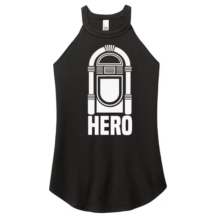 Music Jukebox Hero Gift For Music Karaoke Lover Women’s Perfect Tri Rocker Tank